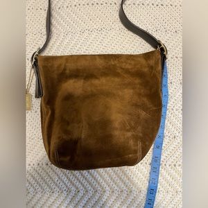 Coach Brown Suede bucket bag
